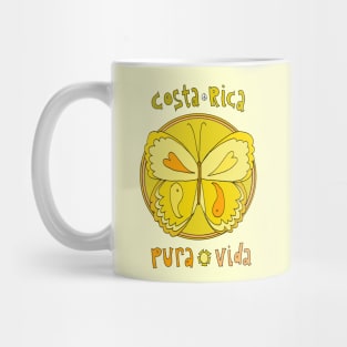 Pura Vida Costa Rica Butterfly Peaceful Good Vibes Mug